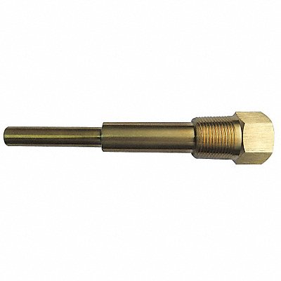 GRAINGER 24C471 Bimetal Thermowell Brass 1/2 NPSM