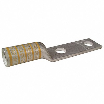 GRAINGER 24D029 Two Hole Lug Compression Connector Long Yellow 62