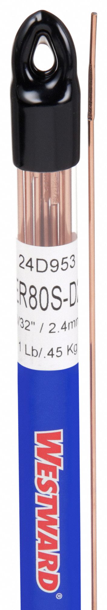 WESTWARD 24D953 TIG Welding Rod ER80 SD-2 3/32 1lb