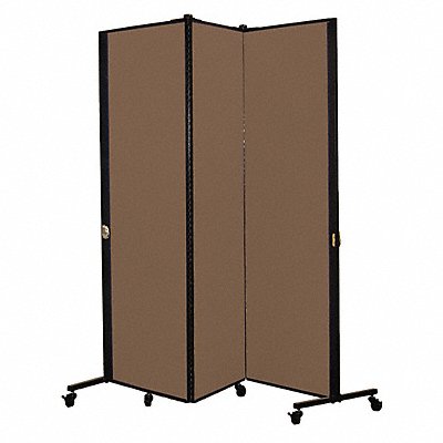 SCREENFLEX HKDL603DO Portable Room Divider 5Ft 9In W Walnut