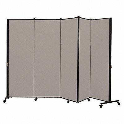 SCREENFLEX HKDL605DG Portable Room Divider 9Ft 5In W Stone