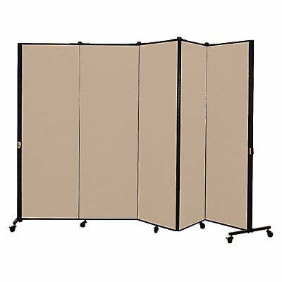 SCREENFLEX HKDL605VO Portable Room Divider 9Ft 5In W Sndlwood