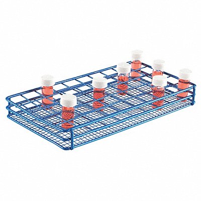 HEATHROW SCIENTIFIC HS120086 Test Tube Rack Epoxy-Coated Steel Blue