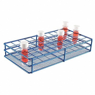 HEATHROW SCIENTIFIC HS120088 Test Tube Rack Epoxy-Coated Steel Blue