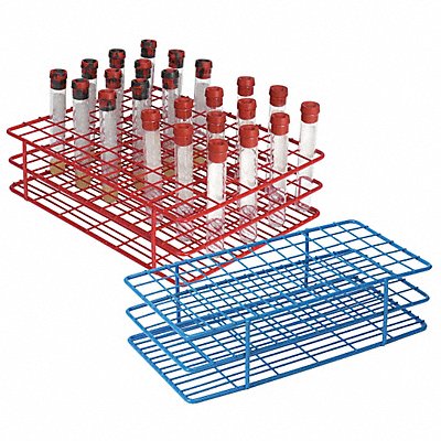 HEATHROW SCIENTIFIC HS120089 Test Tube Rack Epoxy-Coated Steel Blue
