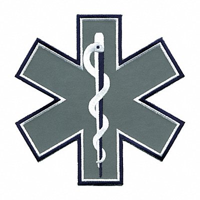 HEROS PRIDE 4818 Embroidered Patch Star of Life Navy/Wht