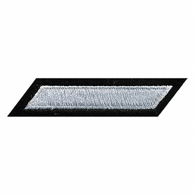 HEROS PRIDE 5373 Embroidered Patch Hashmark Wht on Black Felt