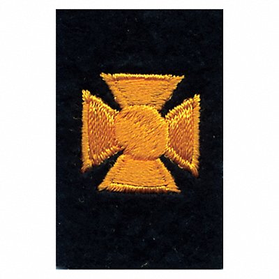 HEROS PRIDE 5511 Embroidered Patch 1 Cross Drk Gold/Blck Felt