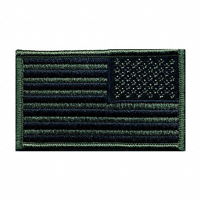 HEROS PRIDE 7345 Embroidered Patch US Flag Olive Drab/Blk