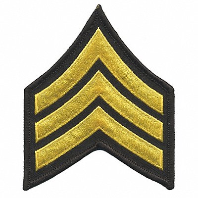 HEROS PRIDE 15404S Embroidered Patch SGT Medium Gold on Blck PR