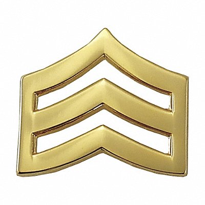 HEROS PRIDE 4407MG Metal Rank Insignia SGT. Chevron Gold PR