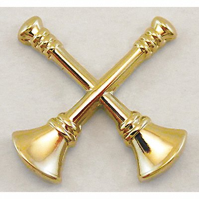 HEROS PRIDE 4445G Metal Rank Insignia Fire Bugles Gold PR