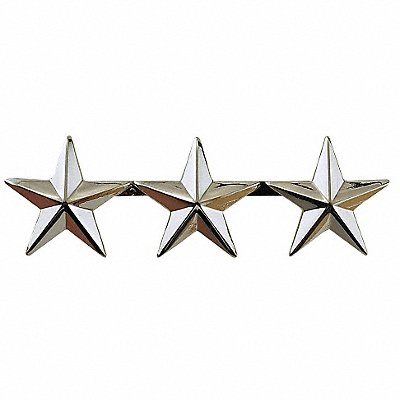 HEROS PRIDE 4492N Metal Rnk Insignia Three 5/8 Strs Nkl PR