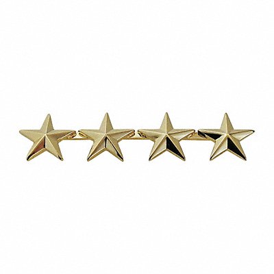 HEROS PRIDE 4493G Metal RnkInsignia Four 5/8 Stars Gold PR