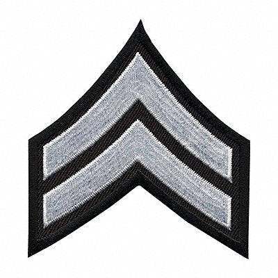 HEROS PRIDE 5400C Embroidered Patch CPL White on Black PR