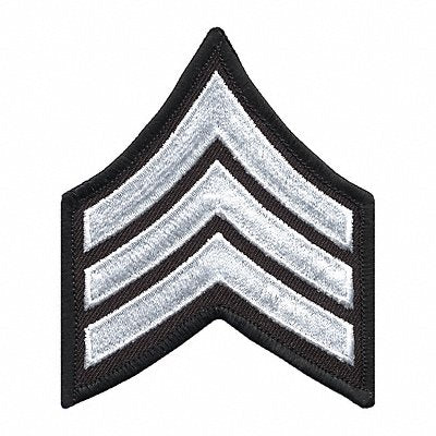 HEROS PRIDE 5400S Embroidered Patch SGT White on Black PR