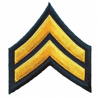 HEROS PRIDE 5403C Embroidered Patch CPL Summer Gold on Blck PR