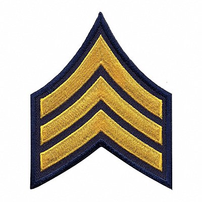HEROS PRIDE 5410S Embroidered Patch SGT Med Gold/Navy Blue PR
