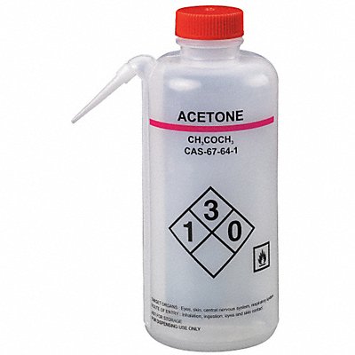 LAB SAFETY SUPPLY 24J878 Wash Bottle 750 mL 85.1 mm Dia PK2