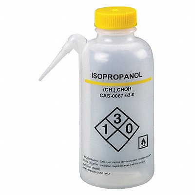 LAB SAFETY SUPPLY 24J887 Wash Bottle 500 mL 76 mm Dia PK4