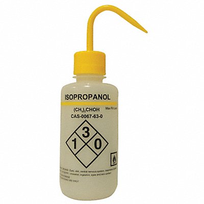 LAB SAFETY SUPPLY 24J889 Wash Bottle 500 mL 75 mm Dia PK6