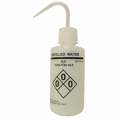 LAB SAFETY SUPPLY 24J894 Wash Bottle 500 mL 75 mm Dia PK6