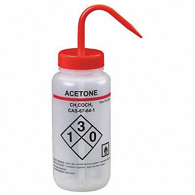LAB SAFETY SUPPLY 24J903 Wash Bottle 500 mL 72.1 mm Dia PK6