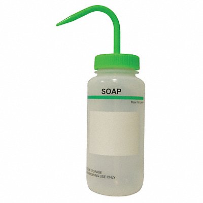LAB SAFETY SUPPLY 24J910 Wash Bottle 500 mL 72.1 mm Dia PK6
