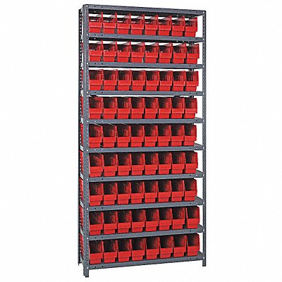 QUANTUM STORAGE SYSTEMS 1875203RD G6994 Bin Shelving 18inx75inx36in Red