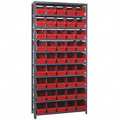QUANTUM STORAGE SYSTEMS 1875204RD G6995 Bin Shelving 18inx75inx36in Red