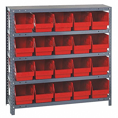 QUANTUM STORAGE SYSTEMS 1839204RD G6991 Bin Shelving 18inx39inx36in Red