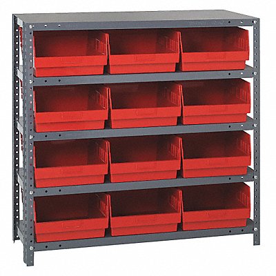 QUANTUM STORAGE SYSTEMS 1839210RD G6993 Bin Shelving 18inx39inx36in Red