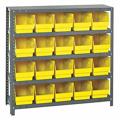 QUANTUM STORAGE SYSTEMS 1239202YL G6983 Bin Shelving 12inx39inx36in Yellow