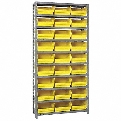 QUANTUM STORAGE SYSTEMS 1875210YL G6997 Bin Shelving 18inx75inx36in Yellow