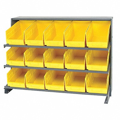 QUANTUM STORAGE SYSTEMS QPRHA202YL G7013 Bench Pick Rack 12x27x36in Yellow