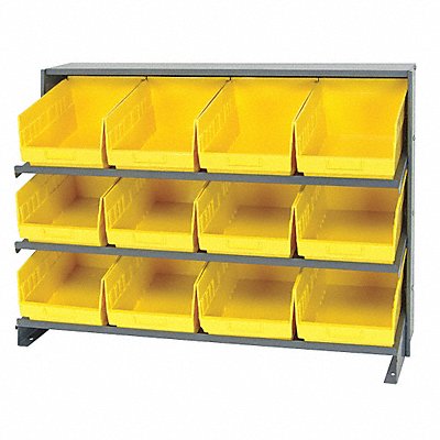 QUANTUM STORAGE SYSTEMS QPRHA207YL G7014 Bench Pick Rack 12x27x36in Yellow