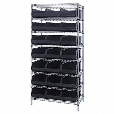 QUANTUM STORAGE SYSTEMS SSB423OR G7043 Shelf Bin Orange Polypropylene 7 in