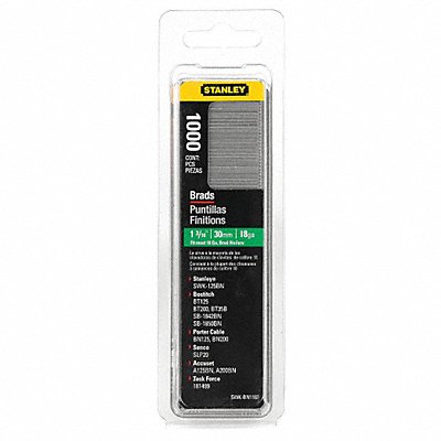 STANLEY SWKBN1187 Brad Nail 1 3/16 in 18 ga PK1000