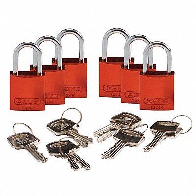 BRADY 133274 K7466 Lockout Padlock KD Orange 1-7/16 H