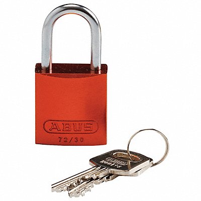BRADY 133265 K7941 Lockout Padlock KD Orange 1-7/16 H PK6