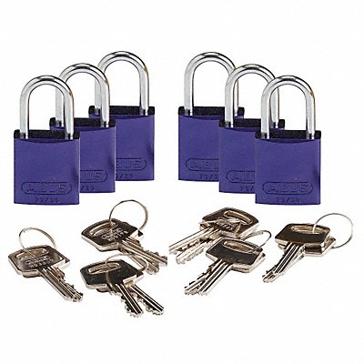BRADY 133277 K7466 Lockout Padlock KD Purple 1-7/16 H
