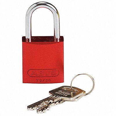 BRADY 133261 K7941 Lockout Padlock KD Red 1-7/16 H PK6