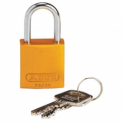 BRADY 133273 K7466 Lockout Padlock KD Yellow 1-7/16 H