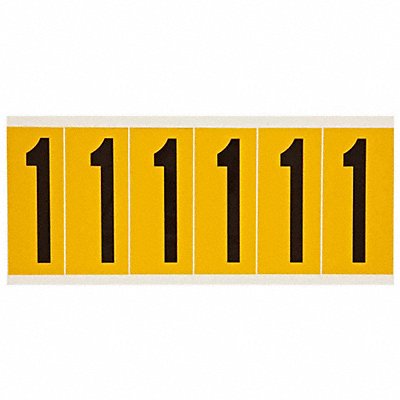 BRADY 15502 Number Label 2 1-1/2 in W x 3-1/2 in H