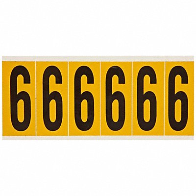 BRADY 15507 Number Label 7 1-1/2 in W x 3-1/2 in H