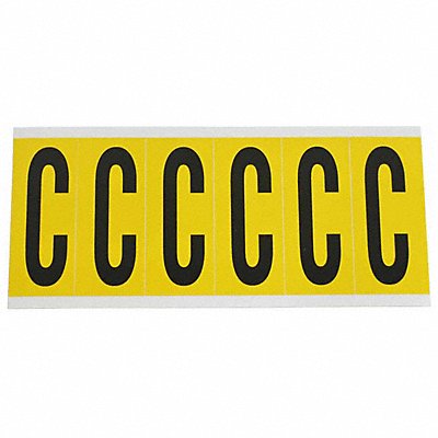 BRADY 1550C Letter Label C 1-1/2 in W x 3-1/2 in H