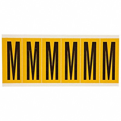 BRADY 1550M Letter Label M 1-1/2 in W x 3-1/2 in H