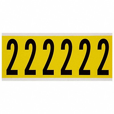 BRADY 34503 Number Label 3 1-1/2 in W x 3-1/2 in H