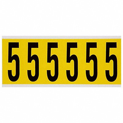 BRADY 34506 Number Label 6 1-1/2 in W x 3-1/2 in H