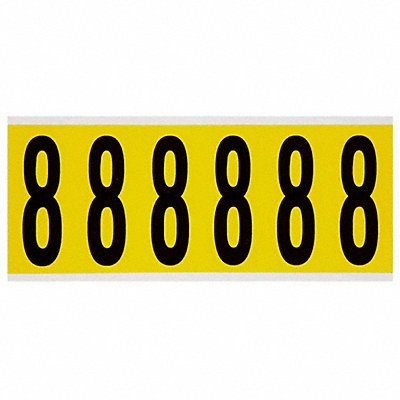 BRADY 34509 Number Label 9 1-1/2 in W x 3-1/2 in H